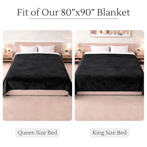 Waterproof Blanket for Bed Intimacy (90"x 80" King Size) Reversible Fleece | Sherpa, Love Blanket, Water Proof TPU Stain Proof Couch Furniture Mattress Winter Large Dog Bed Cover - Black - color: Black, size: 90 x 80 inch