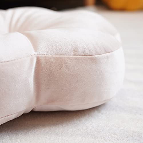 ARTMAGIC Flower Shaped Velvet Decorative Throw Pillow Cushion Ultra Soft Cute Floor Pillow for Couch Bed Sofa (Light Pink) - color: Light Pink