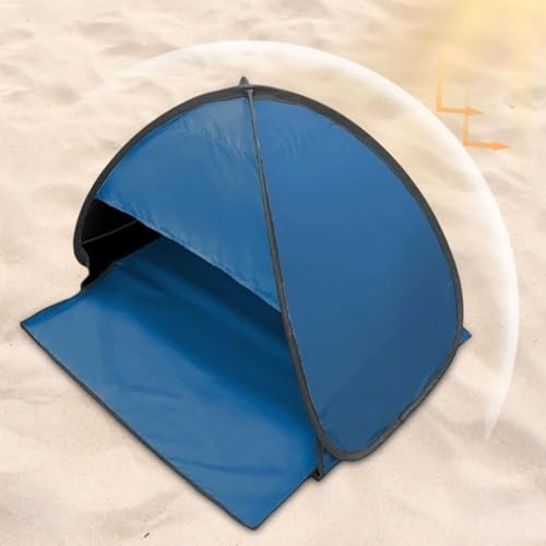 Head Sun Shelter Tent, PopUp Beach Shade Sun Protection Face, Pet Beach Tent, Instant Protection Canopy, Windproof Waterproof Small Breathable Portable for Camping - color: Gem Blue