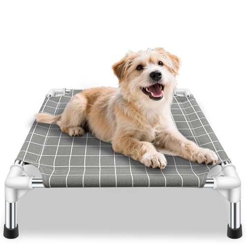 Elevated Pet Bed Dog Cot- Pet Bed for Small Dogs | Raised Dog Bed for Indoor and Outdoor Use for Small Pets - size: Small-open