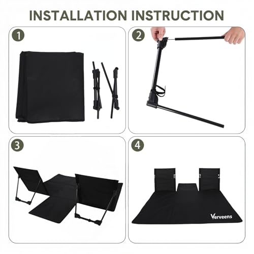 2-Person Portable Beach Lounge Chair with Carry Bag - Lightweight Outdoor Picnic Mat with Back Support for Beach Picnic Concerts Camping & Park (Black) - color: Black