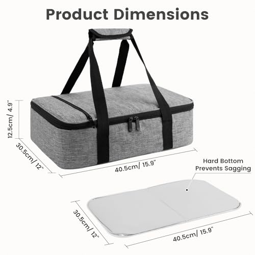 Reusable Insulated Lunch Bag for Women & Men, Large Thermal Food Storage Tote for Hot & Cold Meals, Foldable Meal Prep Bag Fits 9x13 Containers, Leakproof Lunch Box for Work, Picnic, Travel, Black - size: Upgrade Gray (Cationic Fabric)