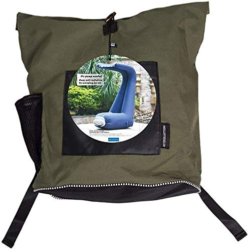 Inflatable Air Lounger with Sun Canopy and Carry Bag Sunshade Easy Blow Up Hangout Couch for Indoor and Outdoor for Beach Pool Picnic Camping