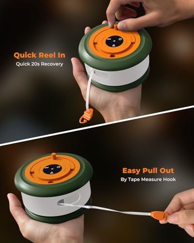 Camping String Lights, Retractable 32.8ft RGB Flash Lamp, Rechargeable LED Fairy Lights Outdoor Waterproof, Portable Hanging Lantern for Outside Tent Patio Awning Garden RV Essentials - color: Green&Orange