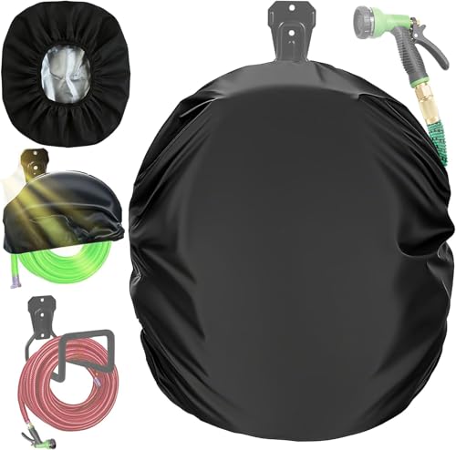 Hose Cover - Garden Hose Reel Cover(Fits 5/8" x 50-100ft), Protect & Extend Life, Sun-Proof, Waterproof, Dustproof, Heavy Duty 420D Oxford Spun Cloth, Double-sided Material, Hose Covers for Outside - color: Oxford-for Hose 5/8 in. x 50-100ft