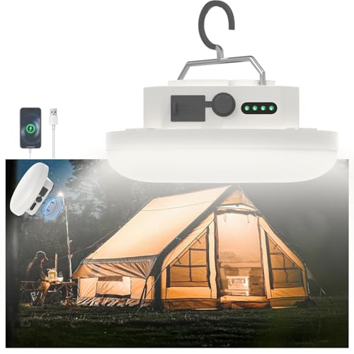 Tent Light LED Rechargeable Camping Portable Hanging Lantern,IPX5 Waterproof Outdoor Lights with 4000LM and Battery Power, Camp Lamp Light for Glamping Indoor Outages Car Repair(Magnet) - size: 30W(Magnet)