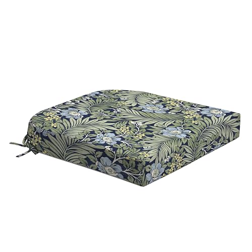 Arden Foam Outdoor Round Back Seat Cushion Kit, 20 x 19, Made with ProFoam, Rain-Proof, Fade Resistant, Sapphire Morrison Floral - color: Sapphire Morrison Floral, style: 20 x 19 Foam Rounded Back Seat Cushion