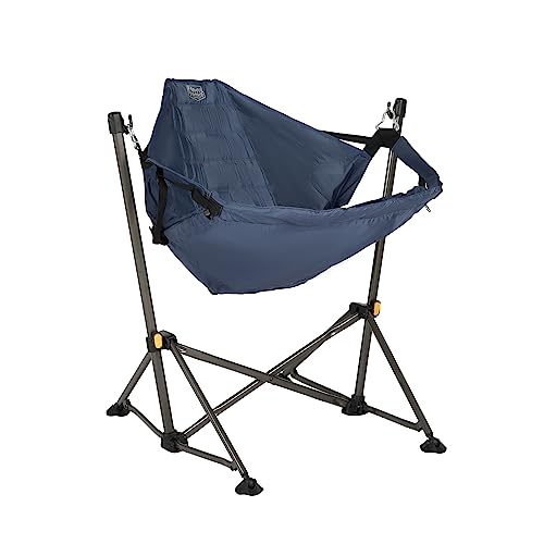 Timber Ridge Portable Hammock Camping Chair, Padded Folding Swing Hammock Chair with Stand, Heavy Duty Hammock Camp Chair with Carry Bag for Outdoor Beach Fishing Trips Patio, Supports 300LBS, Blue - color: Blue
