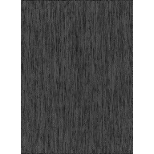 Beverly Rug Indoor Outdoor Rug 6x9, Washable Outside Carpet for Patio, Deck, Porch, Solid Modern Area Rug, Water Resistant, Dark Gray - color: Solid - Dark Gray, size: 6'7" x 9' (Rectangular)