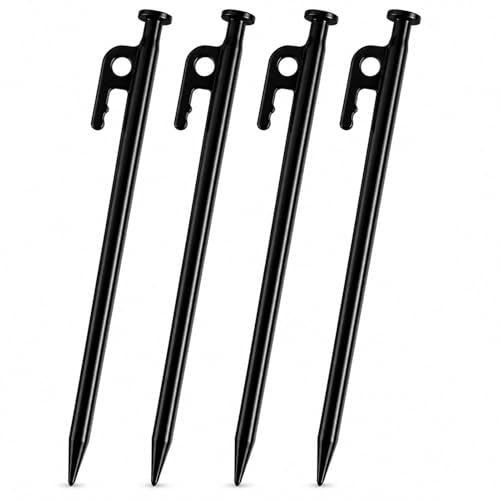 SORIEA 6 Inch Tent Stakes, Small Steel Tent Pegs for Camping, Garden, Lawn, Lightweight Ground Stakes for Easy Setup 2 Pack - size: 15cm