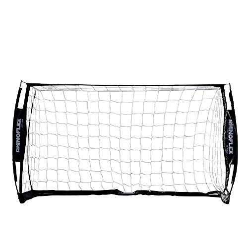 Champion Sports Rhino Flex Portable Soccer Goal – Durable Pop-Up Soccer Net with Carry Bag, Ground Stakes, and Sturdy Frame, Easy Setup for Backyard Practice or Games - style: 3' x 5'
