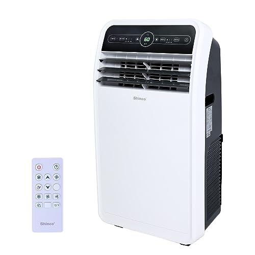 Shinco 10,000 BTU Portable Air Conditioner, Portable AC Unit with Built-in Cool, Dehumidifier & Fan Modes for Room up to 400 sq.ft, RC, 24 Hour Timer, Window Kit - color: SPF1-White-Standard, size: 10000 BTU