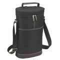 Picnic at Ascot - Insulated 2 Bottle Travel Wine Tote with Corkscrew & Shoulder Strap -Black - color: Black