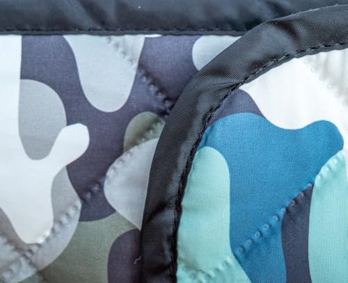 Waterproof Blanket, 29" x 34” - Seat Cover for Dogs and Pets. Ideal for Small and Medium Pet Crate Blankets, Settle mat, Diaper Changing and Playmat for Babies - color: Blue / Gray