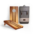 Elakai National Parks Series Premium Travel Cornhole Boards with Carry Case Backpack 1x2 - color: Retro Woody 1x2