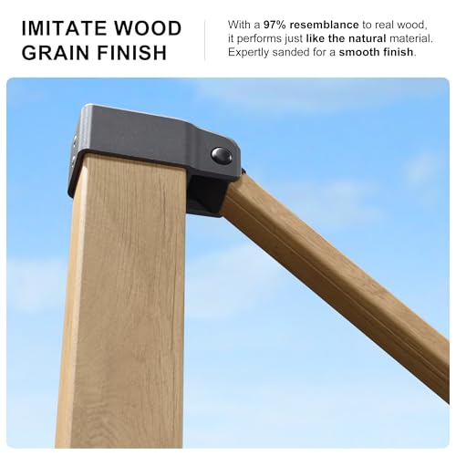 PURPLE LEAF 9FT Patio Umbrella Square Cantilever Umbrella Teak Finished Aluminum Frame Large Windproof Offset Outdoor Sun Umbrellas for Beach Pool Deck, Navy Blue - color: Navy Blue / Umbrella Only, size: 9' X 9'