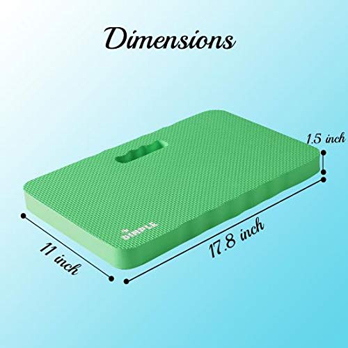 Dimple Kneeling Pad, High Density Thick Foam Comfort Kneeling Mats for Gardening, Yoga Exercise, Garden Cushions, Knee Pads - color: Green, size: 2 Pack