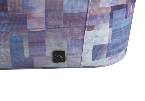 ALLCAMP Picnic Basket - Insulated Cooler, Thickening Foldable Picnic Basket with Removable Baskets & Sewn-in Frame, Basket for House Warming Gifts New Home(Purple Pattern) - color: Purple Pattern, size: Medium