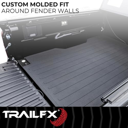 TrailFX 642N Rubber Bed Mat Fits Chevrolet Silverado 2500 HD 6.8 Foot Bed 2020-202681 Inch x 70 Inch Drop-in Direct-Fit Textured Pebble Surface No Raised Edges Black