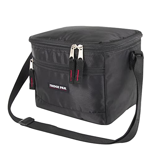 6 Can Cooler Bags Insulated Soft Cooler Lunch Bag for Men, Waterproof Leak Proof Cooler Bags Insulated - color: Black on Black