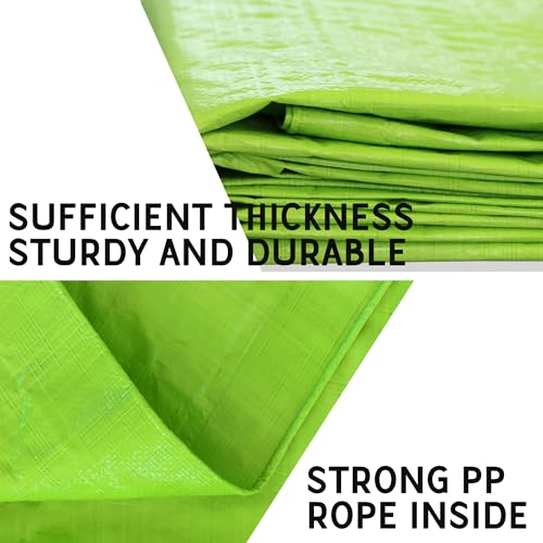 7 Mil Lime Green 12x16 Feet Tarp -Multifuctional Poly Tarp - Cover,Waterproof, UV Resistant, Weather Resistant - color: Lime, size: 12x16FT