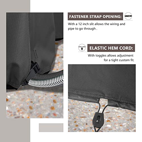 ULTCOVER Waterproof Square Air Conditioner Cover for Outside AC Units Size Upto 30W x 30D x 25H inch, Black - color: Black, size: 30x30x25 inch