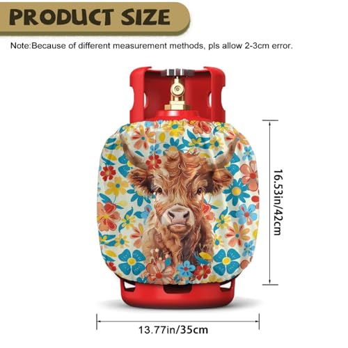 Propane Tank Covers 20lb Sun Moon Outdoor 600D Heavy Duty Waterproof Covers Fits Standard 20 lb Cylinder, 13.7'' x 16.5'' for Rv Trailer - color: Sun Moon