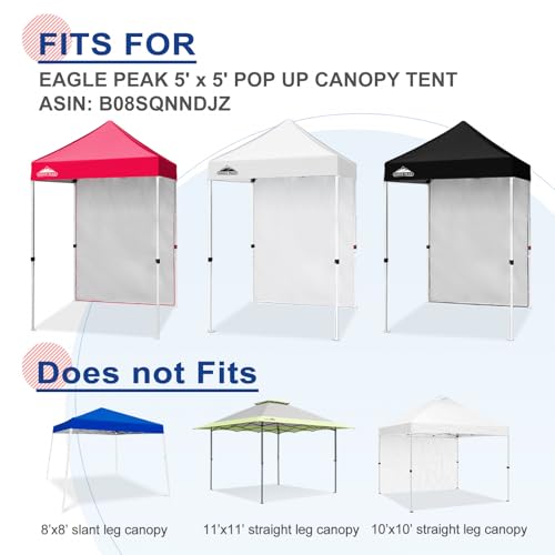 EAGLE PEAK Canopy Sidewall for 5x5 Pop Up Canopy Frame, Single Side Wall Panel Only (Fits 5x5 Straight Leg Frame, Canopy Top or Frame NOT Included), Red - color: Red