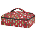 Casserole Carriers for Hot or Cold Food Reusable Casserole Dish Carrier Insulated Thermal Large Capacity Durable Perfect for Party Camping Family Gatherings Yellow Fish - color: Christmas Trees White Green