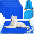 Drydiet 4 Pack Dog Cooling Mat - 23'' X 35'' Solid Gel Self Cooling Mat with Storage Bag Pressure Activated No Refrigeration or Electricity Needed Pet Pad for Dogs & Cats Kennels, Crates, Beds - size: 23'' X 35''