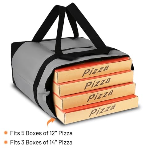 Insulated Reusable Tote Bag for Grocery Shopping for Women/Men, Pizza/Food Delivery Bag to Keep Food Cold/Hot for Uber Eats/Doordash/Grubub, Cooler Bags for Travel/Beach/Picnic, Cooler Bag,Grey - color: Grey, size: Non-Waterproof
