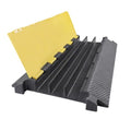Rubber and Plastic Floor Cord Cover,Cable Protector Ramp,2200 Lbs Load Capacity,3 Cable Channels,Flip Cover Design,Suitable for Indoor and Outdoor Use
