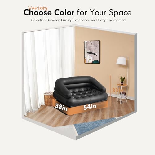 DIMAR GARDEN Inflatable Couch Blow Up Mattress,Outdoor Air Sofa Bed for Camping, Full Size - size: Full