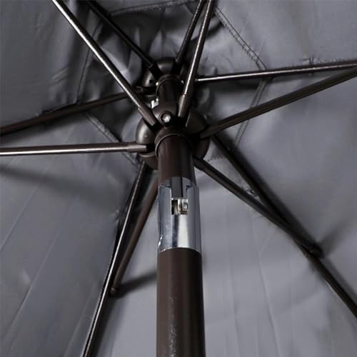 Blissun 7.5 ft Patio Umbrella, Yard Umbrella, Outdoor Market Umbrella with Push Button Tilt Crank, Dark Grey - color: Dark Grey