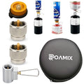 Roamix 4PCS Multi Fuel Gas Adapter Set - EN417 Lindal Valve & Butane to Propane Adapter for Camping Stove with Carrying Bag