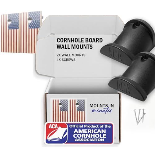 ACA American Cornhole Association Official Mount Garage Wall Organizer Accessory Regulation Cornhole Board Hanger