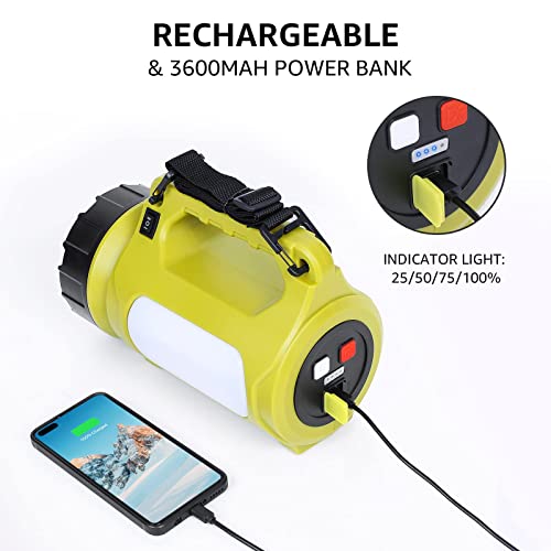 LE Rechargeable LED Lantern, Camping Essentials, 1000LM, 5 Light Modes, Power Bank, IPX4 Waterproof, Lantern Flashlight for Hurricane Emergency, Hiking, Home and More, USB Cable Included