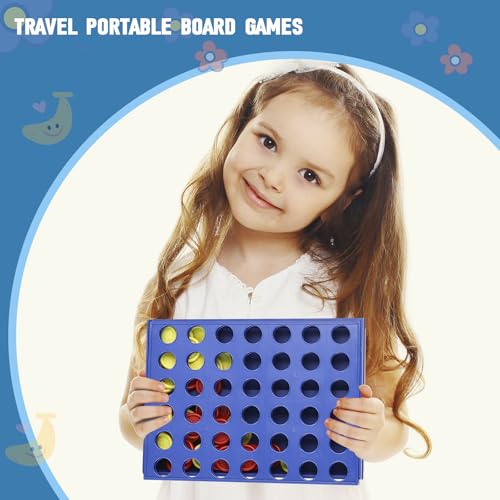 Pedolini 4 in a Row Connect Game Travel Board Game (Medium) 9.4 inch x 6.8 inch - size: Medium