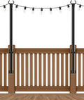 2 Pack String Light Poles,5Ft Metal Poles for Outdoor String Lights,Outdoor Light Poles with Post,Poles/Stand for Outside,Patio,Deck,Backyard,Garden Wedding,Party - size: 2 Pack 5FT String Light Pole