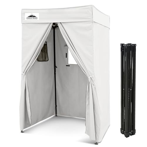 EAGLE PEAK Flex Compact 4x4 Pop-up Canopy Changing Room, Portable Privacy Dressing Room for Indoor Fashion Photoshoots, Camping, or Pool, White - color: White, size: 4x4 ft