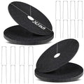 8 Pack Non-Woven Tree Mulch Ring, 24.5 Inch Degradabl Tree Protection Mat, Weed Barrier Round Mats with 16 Staples Stakes for Weed Growth RootProtection Resistant and Reusable - color: Black 24.5IN