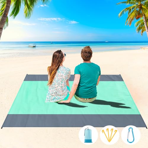 Beach Blanket Waterproof Sandproof 1-7 Adult Oversized 78 '' × 110 '' Lightweight Durable Compact Sand Free Extra Large Beach Mat for Travel Camping Hiking Picnic Blanket - color: Boho, size: 78“x110”