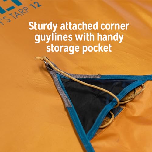 Kelty Noah’s Tarp Sun Shelter and Multi-Use Awning Rainfly, Portable Canopy UV Protection, Waterproof + Durable, 3 Sizes for Customized Pitch (16ft) - size: 16 Feet