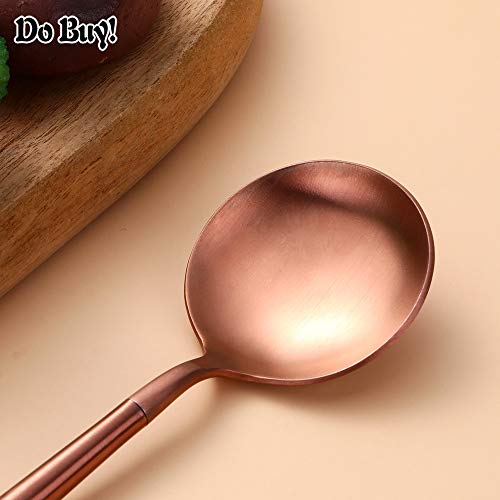 Portable & Reusable Stainless Steel Travel Cutlery Set，Folding Utensil Set with Case ，for Camping, Picnic, Office and On-The-Go (Pocket Sized Flatware Set) (Black) (Rose Gold) - color: Rose Gold
