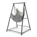 ONCLOUD Stylish Hammock Chair with Stand for Indoor & Outdoor Use, Boho Style Hammock Perfect for Patio, Balcony, Garden and Living Room, Heavy Duty 660 LBS with Cushion (Full Set) - style: Full Set