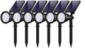 InnoGear Solar Lights Outdoor Lighting Waterproof Landscape Spotlights Uplighting for Outside Flag Garden Trees Yard Pathway Wall Auto On/Off, Pack of 6 (Cool White) - color: Cool White