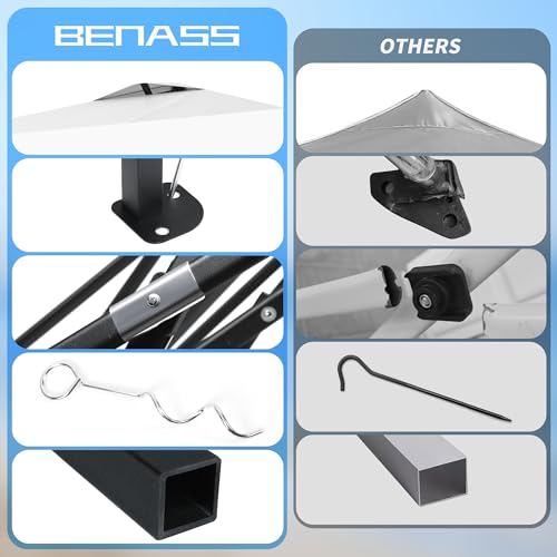 10x10 Outdoor Canopy Ten, Heavy Duty Pop Up Canopy with Removable Sidewalls and Sandbags, White - color: White, size: 10x10