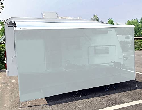 Tentproinc RV Awning Sun Shade Screen 7' X 11' 3'' (Fit for 12' Awning) Mesh Sunshade Screen for RV Awning Shadescreen Motorhome Camping Trailer Awning Sunscreen UV Blocker - 3 Year Warranty (Gray) - color: Gray, size: 7' x 11'3'' -Actual Measurement