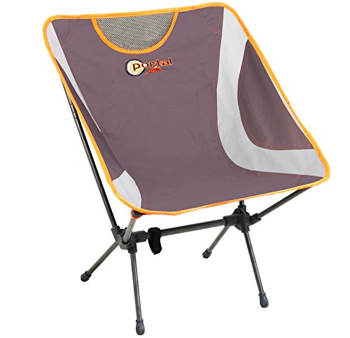 Portal Lightweight Portable Backpacking Chair, Small Folding Compact Camping Chairs for Adults, Outdoor Lounge Chairs with Carry Bag for Travel Hiking Beach Picnic Lawn, Supports 225lbs
