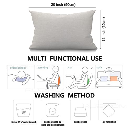 Smooffly Sasquatch Watercolor Rustic Farmhouse Style Decorative Throw Pillow Cover Cushion Case for Sofa Couch Housewarming Gift Home Decor Waist Lumbar Cotton Linen 12" x 20" Inch - color: Swn04